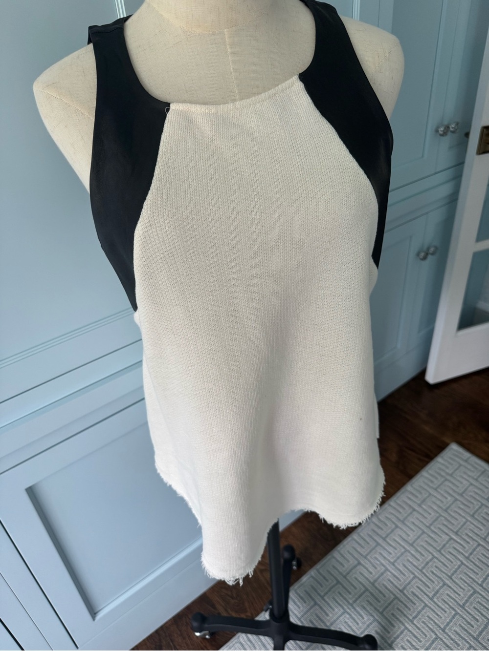 TOWNSEN Black & White Sleeveless Knit Tank